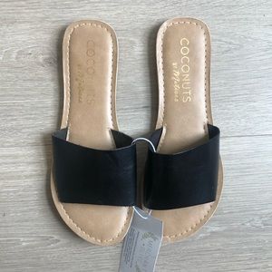 NWT Leather Slide